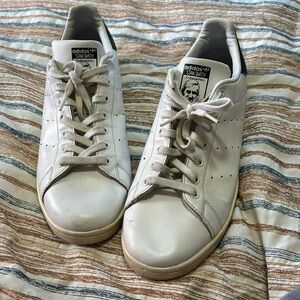 Adidas Original Mens Stan Smith Tennis Shoe Sz 13 White w/ Navy
